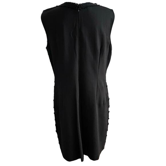 NEW Talbots Size 14P 14 Petite Tweed Lace Sheath Dress Black FLAW - Picture 3 of 6